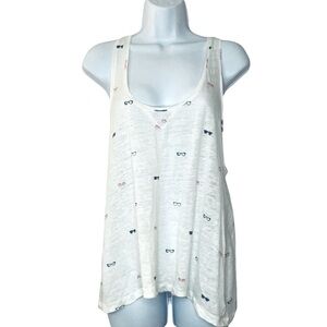Rails Sleeveless Scoop Neck Racerback Top. Fun Sunglasses Multicolor Print. Sz M